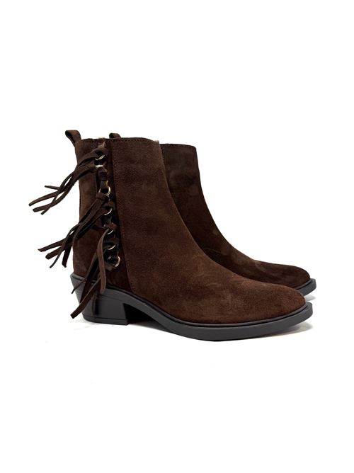 Texano con frange IL LACCIO | 2581SUEDEBROWN